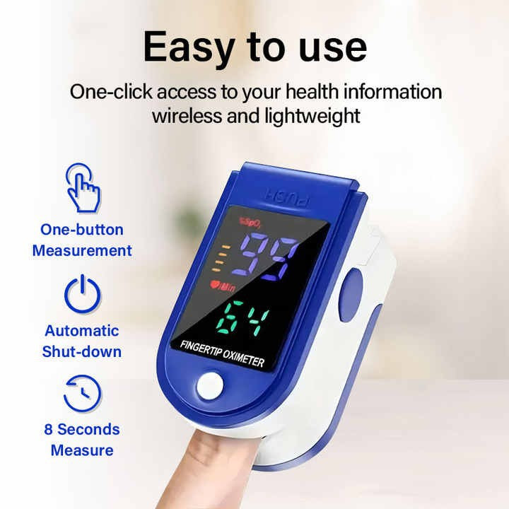 Pulse Oximeter (SpO2 Monitor) “You're breathing—but is it enough? Check your oxygen level”