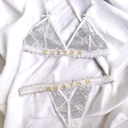 Conjunto de strass personalizado (+ liguero de strass gratis)