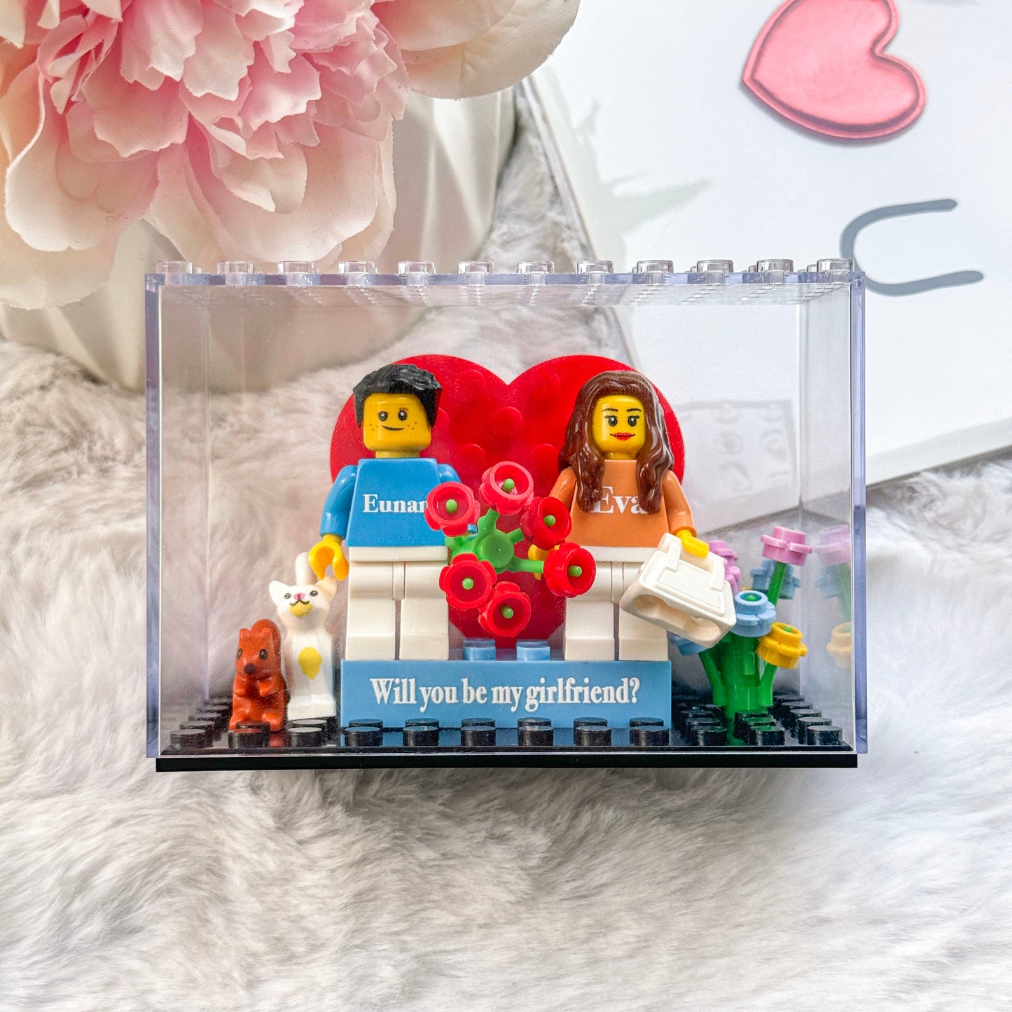 Custom Couple Mini Brick Figures Gift Set